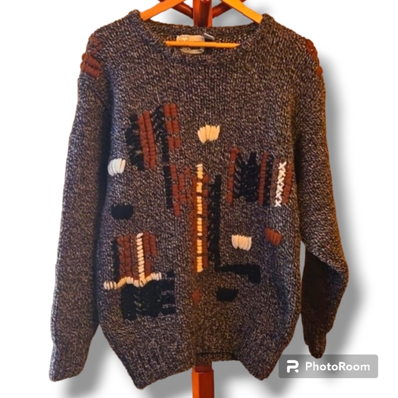 Arctic Fox Virgin Gray Wool Sweater - Picture 1 of 7